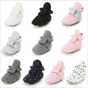 Baby Moccasins Soft Sole Bootie First Walkers Toddle Cotton-padded Shoes Winter Shoes Socks Newborn Shoes Prewalker Maccasions Boot B6497