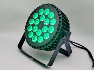 4шт 18x18W RGBWA UV Алюминиевый сплав LED Flat Par Light DMX 512For DJ Disco Party Projector Nightclub Ba SHEHDS Сценическое освещение