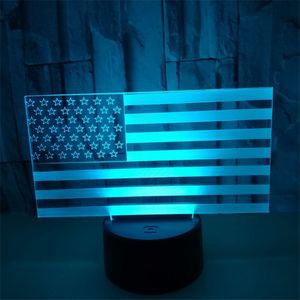 Luzes RGB econômicas LEVOU Base da Lâmpada IR Remoto 5ª Bateria Bin 3D Lâmpadas Ópticas Interruptor de Toque Novidade Iluminação candeeiros de mesa Atacado