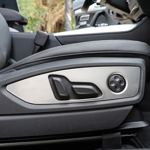 Koltuk ayarı paneli Dekorasyon çıkartmaları araba Styling Için Audi Q5 FY 2018 2019 Paslanmaz Çelik Iç aksesuarları