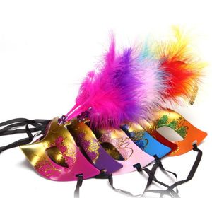 Wholesale masquerade birthday parties for sale - Group buy Feather Mask Mask Masquerade Color Plastic Mask Halloween Show Birthday Party Supplies Toy Y024