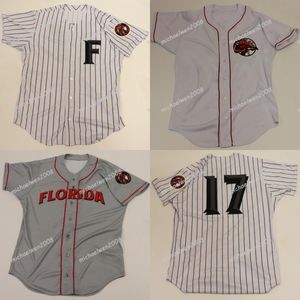 Wholesale mens baseball shirts for sale - Group buy Mens Florida Fire Frogs White Grey Custom Double Stitched Shirts Baseball Jerseys High quality