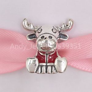 Andy Jewel Authentic 925 Sterling Gümüş Boncuklar Pandora Kanada Moose Akçaağaç Yaprak Charm Charms Uyum Avrupa Pandora Tarzı Takı Bilezikler Kolye 79