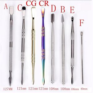 Cigarettes Tool Stainless Steel Smoke Paste Tools Digging Pipe Smoke Oil Spoon Earpick Cleaning Tools