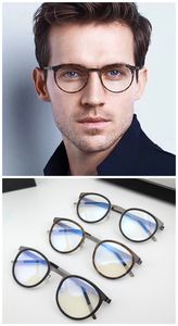 New Retro-style unisex round eyewear frame ultra-light titanium-apron no-screw frame45-21-136for RX prescription glasses full-set case