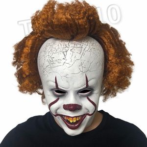 горячий Хэллоуин Joker Mask Cap Party Halloween Mask Реквизит Pennywise Horror маски Подарочные латексные Маски головные уборы 11style партии SuppliesT2I5463