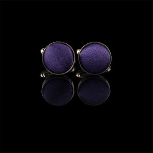 snowshine YLW 1Pair Mens Dress Round Cloth Cufflinks For Business Shirt Wedding Party free shipping D19011003