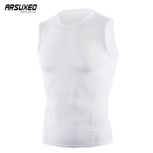 Arsuxeo Homens Summer Sports Colete Sem Mangas Treinando Treinamento Treinamento Bicicleta De Malha Bicicleta Ciclismo De Ciclismo Seca Rápida Respirável C55