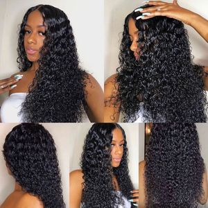 Deep Wave Frontal Transparent Spitze Perücken Nass und Wellenförmiges Wasser Curly 360 Front Front Harnhaar Brasilianischer Remy zu verkaufen 130% diva1