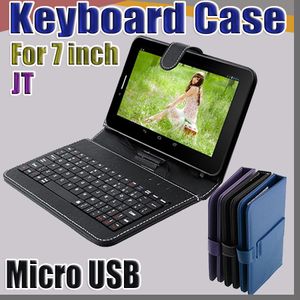 JT 2020 Leather Case with Micro USB Interface Keyboard for 7 inch MID Tablet PC A-JP