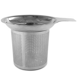 Reusable Stainless Steel Tea Infuser Mesh Strainer Coffee Dripper with Holder - Fits Standard Cups Mugs Teapots