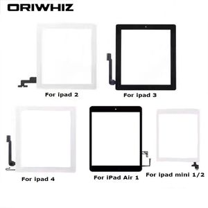 Maior desconto para iPad 2 3 4 5 Air mini 1 2 3 Touch Screen Digitizer Assembly com botão Home e adesivo adesivo