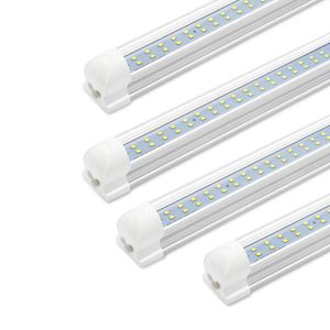 25-PACK 8FT LED Sklep Light Opiekun, 100 W 10000LM, podwójny wiersz 576 SMD2835 CHIP T8 Zintegrowany 8FOT Żarówki LED, wysokiej jakości lampka rury