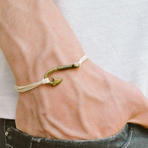 Wholesale seahorse bracelets resale online - Summer Jewelry Silver Brass Arrow Nautical Fish Hook Rudder Seahorse Starfish Mermaid Seashells Charm Men Bracelet For Women