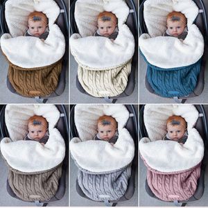 Noworodek śpi koc miękkie dziecko śpi torby koce dziecięce wózek sleepsack footmuff Grube baby wrap wrap dzianina koperta