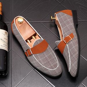 Elegant Italy Oxford Fashion Formal Party Wedding Shoes Leather Men Dress Loafers Slip on Driving Moccasins Loafers D127 2965