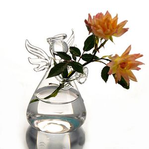 Clear Angel Glass Vaso sospeso Bottiglia Terrario Contenitore idroponico Vaso per piante Fai da te Home Garden Decor Regalo di compleanno 2 dimensioni DBC BH2654