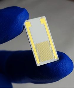 best selling 100um Interdigitated Gold Electrodes IDE Alumina Ceramic Gas Sensor Interdigital Capacitor Arrays DPC Thin Film (10mm-20mm)
