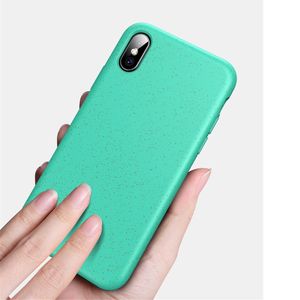 Weizenstroh-Handyhüllen, umweltfreundlich, umweltfreundliche TPU-Abdeckung für iPhone 11 12 Pro Max XS XR X 8 Plus 7 6s Samsung S9 S10 S21 S20 Ultra Fashion Back Caser Shell