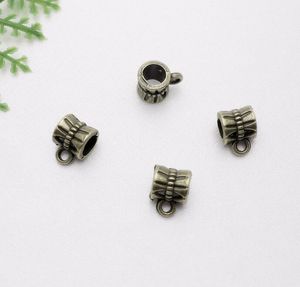 500ピース/ロット合金のベイルビーズスペーサービーズチャーム青銅メッキ7x9.5mm