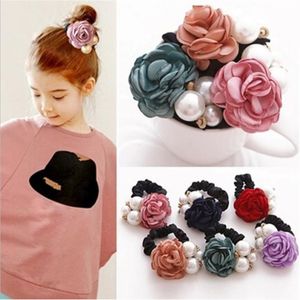 Kobiety Big Rose Flower Pearl Rhinestone Pasme Hair Hair Wysokiej jakości opaska na głowę Łatwa do noszenia koło akcesoria para el cabello mujer