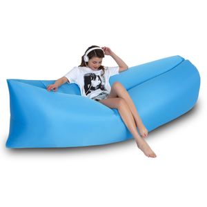 Wholesale inflatable beach bags resale online - New Outdoor Lazy Beach Bag Inflatable Sleeping Bag Hiking Camping Air Mattress High Quality Banana Sleep Bags