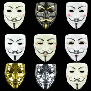 Halloween Party Mask V för Vendetta Mask Full Face Mask Vuxen Kostymfest Tillbehör fri frakt