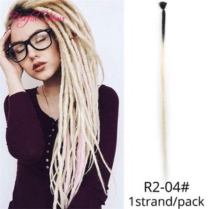 Szydełkowe warkocze Włosy Dreads Extensions Hair Dreads Syntetyczny Ręcznie robione Dreadlock Hair Extensions Hip-Hop Style Splatanie Flapper Fryzury