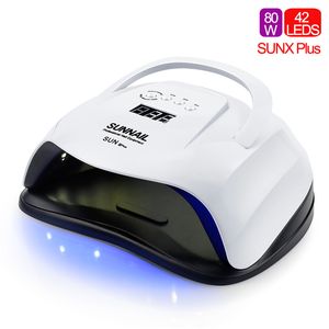 SUN X PLUS 80W Nail Dryer UV LED Nail Lamp Dual power 42LEDs for Gel Polish Curing Lamp Manicure Nail Dryer free delivery