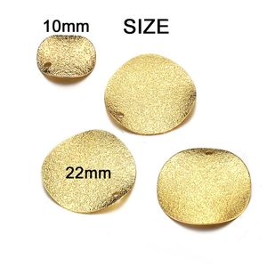 10mm/22mm Shiny Copper Charm Pendants Irregular Geometry Round Brass Tone Stardust Blank Stamping Tag DIY Jewelry Findings