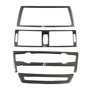 Carbon Faser Für BMW E70 E71 X5 X6 Innen Schalthebel Klimaanlage AC CD Panel Lesen Licht Abdeckung Trim Aufkleber zubehör Ca2791