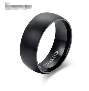 6-13 ZORCVENS Fashion Men's Black Titanium Ring Matte Finished Classic Engagement Anel Jewelry For Male Wedding Bands