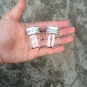 50 pcs 30x40 mm 15 ml Aluminum Screw Cap Glass Bottles Perfume Sample Jars Wishing Vials