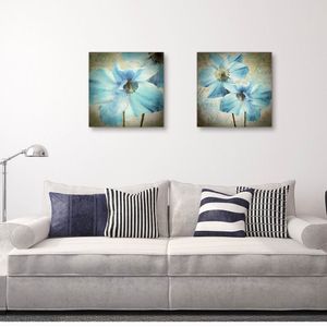 W108 Flowers Unframed Wall Canvas Prints for Home Decorations 2 PCS