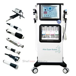 Multifunção 7 em 1 coreano Hydra DermoBrasion Aqua Silk Peel CO2 Oxigênio RF Máquina facial de massagem ultrassônica para cuidados com a pele