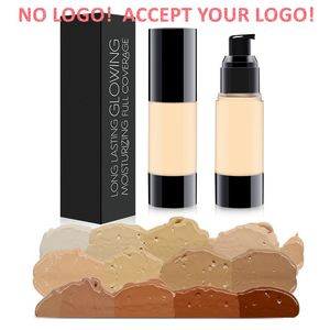 Inget märke! 25 Färg Face Bases Vakuumflaska Foundation Vattentät Concealer Full täckning acceptera din logotyp