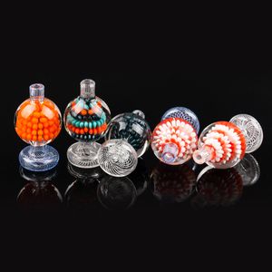 Glass Bubble Carb Cap colorful caps For Smoking Accessories 10mm 14mm 18mm male female Quartz Banger Nails Water Bongs Pipe Dab Rigs