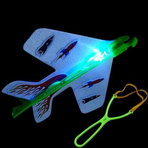 Novelty Lighting Christmas LED Luminous Ejection Plane Amazing Arrow Helicopter Toys Dolls Flicker Flying Children's Gifts