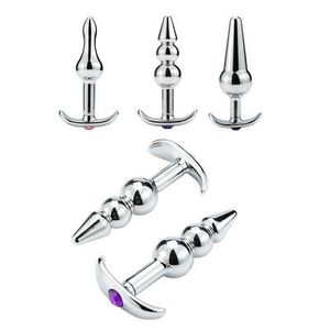 Metallperlen Butt Plug SEX Penis Toys Analdildo Jeweled Adult Prostatamassagegerät A76
