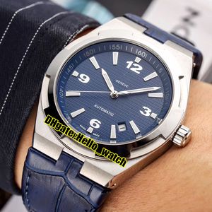 Tanie nowe zamorki 47040 / 000a-9008 Automatyczne Mens Watch Data Niebieski Dial Stal Case Niebieski Pasek Skórzany Wysokiej Jakości Sport Zegarki Hello_watch