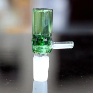 Tigelas de vidro verde para cachimbo de cachimbo de bongo 14 mm 18 mm machos grossos de tigela transparente de tigela