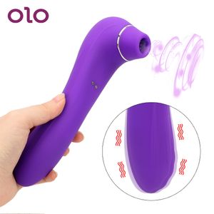 Olo clit sucker vibrator nippel suger klitoriska stimulator oral slickande tunga vibrerande dildo vibratorsexleksaker för kvinna mx191228