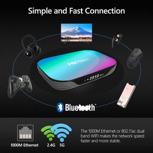 HK1 Box Amlogic S905x3 Quad Core Amlogic S905x3 TV Box 4GB Ram Androi 9 OS Dual WiFi