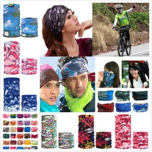 Bandanas Multifunktionell Utomhus Cykla Scarf Magic Turban Skall Scarf Face Mask Sunscreen Hair Band Fler val