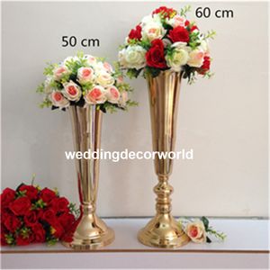 Novo estilo de ouro chorme mental vaso de flores pedestal stands para flores decor0735