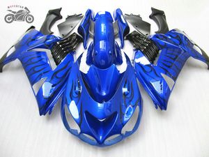 Wtrysk Motocykli Zestaw do Kawasaki Ninja ZX-14 2006 2007 ZX14R 06 07 08 ZX-14R Black Flames Aftmarket Fooding Nadwozie