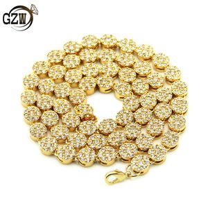 Новая мода 30 дюймов Blinking круглая алмазное мужское ожерелье Майами хип-хоп рэпер золото серебряные длинные цепи ювелирные изделия подарки для парней мужчин на продажу