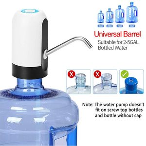 مضخة المياه التلقائي لمزود USB شحن زجاجة محرك كهربائي زجاجة موزع لمياه الشرب مضخة اليد مضخة المياه المعبأة في زجاجات