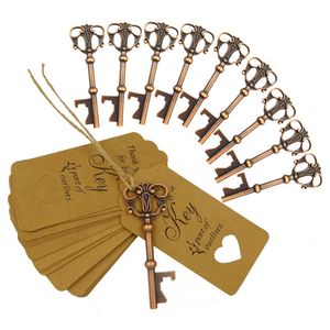 Gästerna gäster Bottle Opener Wed Gift Souvenir Party Supplies Key Med Chain Novelty Hänge Bröllopsdekoration