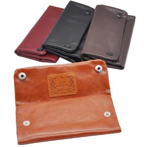 PU Leather Tobacco Bags Belt Buckle Fashion Skin Bag Selling Cigarette Package with Three Folds and Concealed Buckles Smoking Accessories